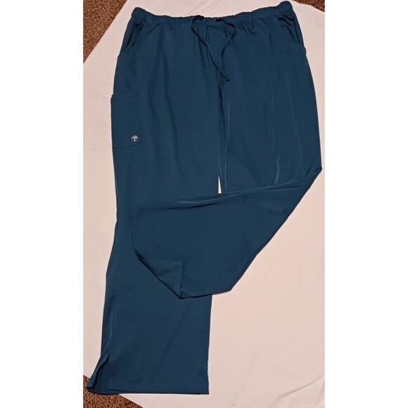 Healing Hands Scrubs Turquoise 3x Stretch Pockets Nurse Work Career Light - Picture 1 of 6